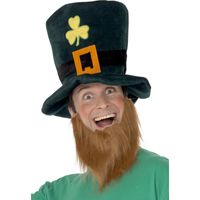 St Patricks day thema verkleed hoed met baard