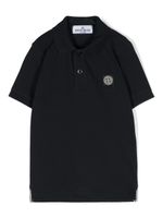 Stone Island Junior polo à patch logo - Bleu