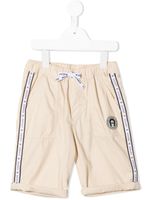 Aigner Kids short à bande logo - Marron