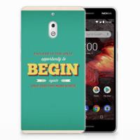Nokia 2.1 (2018) Siliconen hoesje met naam Quote Begin
