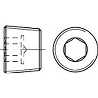 TOOLCRAFT TO-6855789 Sluitschroeven M38 Binnenzeskant (inbus) DIN 906 Staal 10 stuk(s)