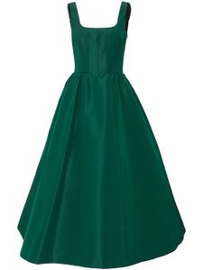 Carolina Herrera robe sans manches en soie à coupe mi-longue - Vert