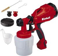 Einhell Verfspuitpistool TC-SY 400 P (400 W, voor kleine en middelgrote werkoppervlakken, voor lakken en glazuren, regeling van de verfhoeveelheid), 800 ml, rood