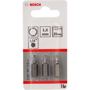 Bosch 2 607 001 716 schroevendraaierbit 3 stuk(s)