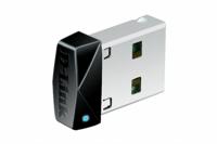 D-Link DWA-121 Draadloze N 150 Pico USB Adapter - Zwart