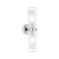 Paulmann 71077 wandlamp Selection Bathroom Luena IP44 E14 230V max. 2x20W dimbaar chroom, glas badkamerlamp tweelamps badkamerlampen