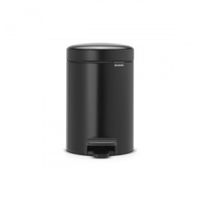 Brabantia newIcon pedaalemmer 3 liter met kunststof binnenemmer - Matt Black - thumbnail