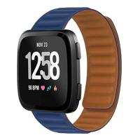 By Qubix - Compatible met Fitbit Versa 3/4 & Sense 1/2 - Siliconen Loop bandje - Navy - Compatible fitbit bandje