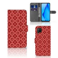 Huawei P40 Lite Telefoon Hoesje Batik Rood - thumbnail