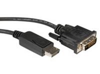 ROLINE DisplayPort Kabel DP Male - DVI Male (24+1), zwart, 2 m - thumbnail