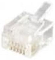 Equip modulaire stekker Western 6P4C RJ12 100 stuks Stekker RJ12 6P6C transparant