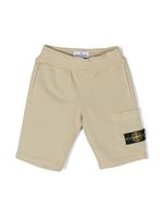 Stone Island Junior short cargo à patch logo - Tons neutres