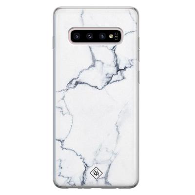 Samsung Galaxy S10 Plus siliconen hoesje - Marmer grijs Samsung Galaxy S10 Plus siliconen hoesje - Marmer grijs