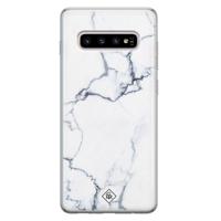 Samsung Galaxy S10 Plus siliconen hoesje - Marmer grijs