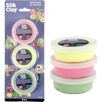 3x Neon Silk Clay klei 14 gram - thumbnail