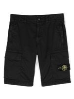 Stone Island Junior short à patch logo - Noir