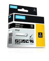 Labeltape DYMO IND RHINO 1805436 Vinyl Tapekleur: Zwart Tekstkleur:Wit 19 mm 5.5 m - thumbnail