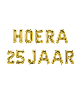 Folie ballon hoera 25 jaar