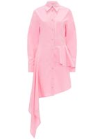 JW Anderson robe-chemise asymétrique à ourlet péplum - Rose