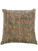 Anke Drechsel coussin en velours à fleurs brodées - Vert - thumbnail