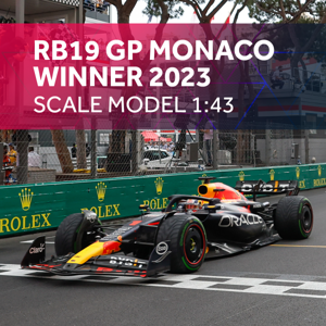 1:43 RB19 GP Monaco 2023 - Winnaar Max Verstappen - Schaalmodel - Red Bull Racing