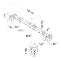 Neomounts by Newstar monitor bureausteun - thumbnail