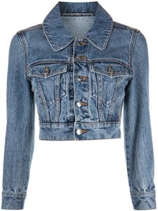 Alexander Wang veste crop en jean - Bleu