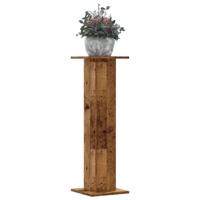 Plantenstandaards 2 st 30x30x95 cm bewerkt hout oud houtkleurig