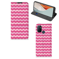 OnePlus Nord N100 Hoesje met Magneet Waves Pink - thumbnail