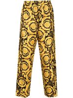 Versace bas de pyjama Barocco en soie - Jaune