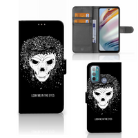 Telefoonhoesje met Naam Motorola Moto G60 Skull Hair