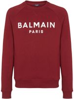 Balmain sweat à logo imprimé - Rouge - thumbnail