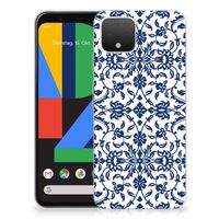 Google Pixel 4 TPU Case Flower Blue - thumbnail