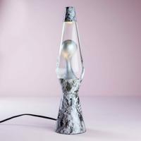 Lavalamp Maan Met Metallic Zilveren Lava