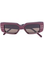 VALENTINO GARAVANI EYEWEAR lunettes de soleil Rockstud à monture rectangulaire - Rouge