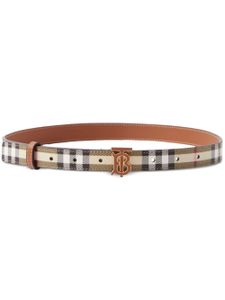 Burberry ceinture à plaque monogrammée - Tons neutres