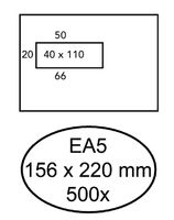 Envelop Hermes EA5 156x220mm venster 4X11links 500stuks - thumbnail