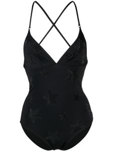 Stella McCartney maillot de bain à ornements en cristal - Noir