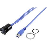 TRU COMPONENTS USB-22-BK USB A inbouwbus 3.0 2x USB 3.0-bus A naar 2x USB 3.0-stekker A Inhoud: 1 stuk(s)