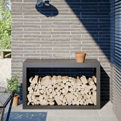 Haardhoutrek 100x40x60 cm staal antracietkleurig