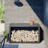 Haardhoutrek 100x40x60 cm staal antracietkleurig