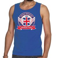 Blauw Engeland drinking team tanktop / mouwloos shirt heren - thumbnail