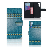 OPPO A91 | Reno3 Wallet Case met Pasjes Jeans - thumbnail