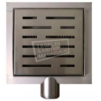 Wiesbaden RVS 3e Gen.Doucheput + Flens + RVS Sifon + Filter Zij 15x15 Wiesbaden RVS 3e Gen.Doucheput + Flens + RVS Sifon + Filter Zij 15x15