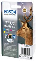 Epson Inktcartridge T1306 Origineel Combipack Cyaan, Magenta, Geel C13T13064012 - thumbnail