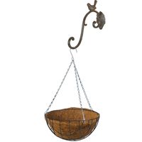 Hanging basket 30 cm met ijzeren muurhaak en kokos inlegvel   -