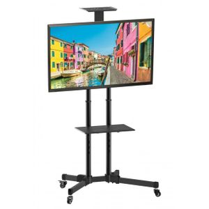 Techly ICA-TR16T flat panel vloer standaard 177,8 cm (70 ) Portable flat panel floor stand Zwart