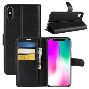 iPhone XR Wallet Case met Magnetische Sluiting - Zwart