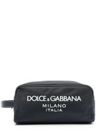 Dolce & Gabbana trousse de toilette à logo embossé - Bleu