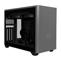 Cooler Master MasterBox NR200P MAX mini-ITX pc-behuizing, zijpaneel van gehard glas, 280 mm AIO-vloeistofkoeler, 850 W 80+ gouden SFX modulaire PSU, verticale GPU-houder, PCI-e 4,0 x16 riserkabel